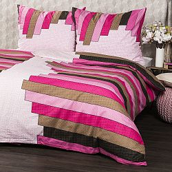 Jahu Bavlnené obliečky Stripe Pink, 140 x 200 cm, 70 x 90 cm