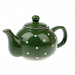 Keramická kanvička na čaj Dots 1 l, zelená