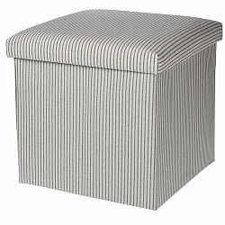 Úložný sedací box Faro sivo-biela, 38 x 38 cm